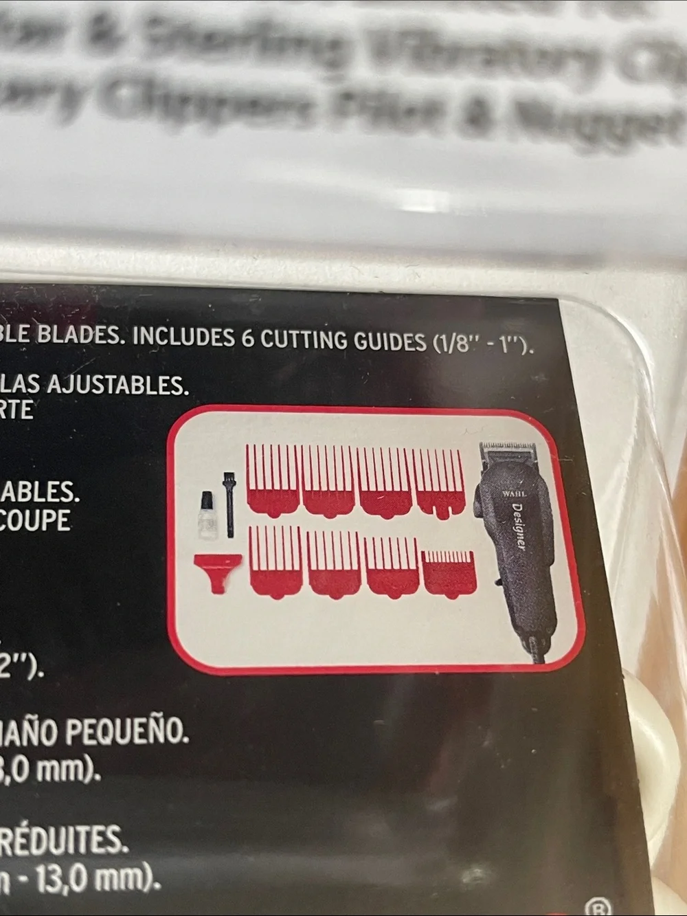 WAHL ALL STAR COMBO Black Designer Clipper & White Peanut Trimmer with Red Combs